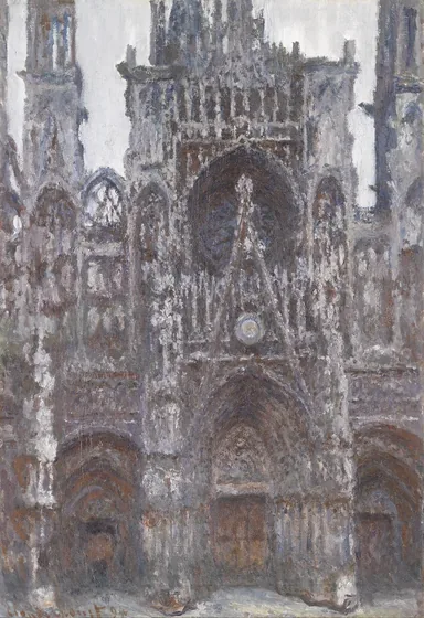 La Cathédrale de Rouen. Le portail vu de face, Harmonie brune