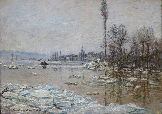 La Débâcle à Vétheuil, avec vue sur Lavacourt