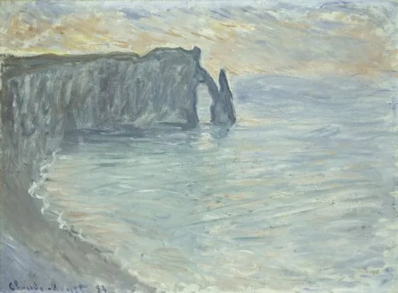 La falaise d'Aval avec la porte et l'aiguille