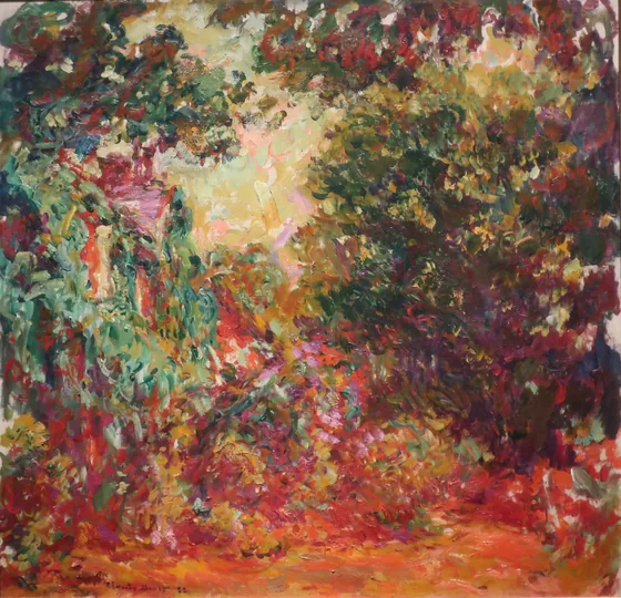 La maison de l'artiste vue du jardin aux roses