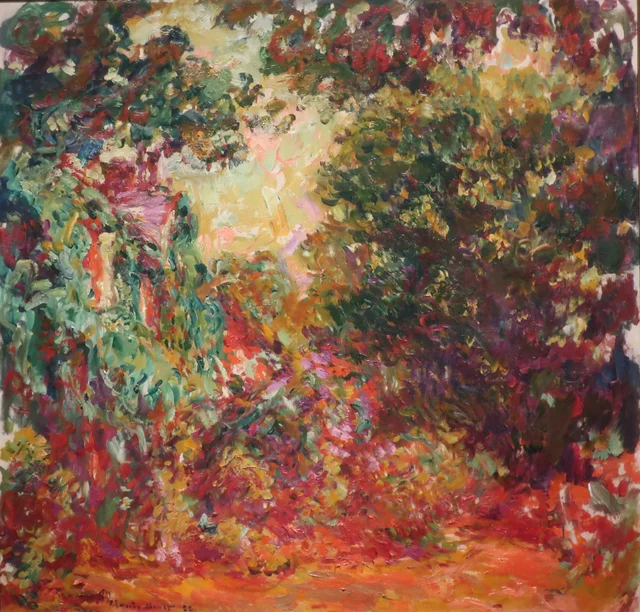 A casa do artista vista do jardim das rosas, Claude Monet