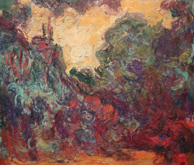 La maison vue du jardin aux roses, Claude Monet