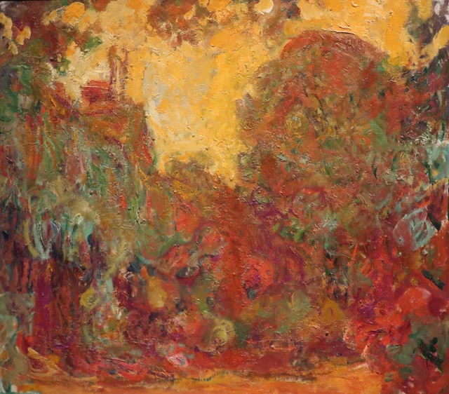 La maison vue du jardin aux roses, Claude Monet