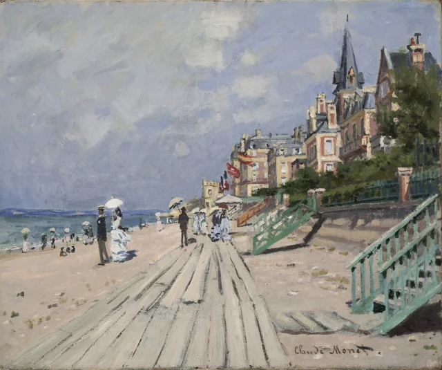 La Plage à Trouville, Claude Monet