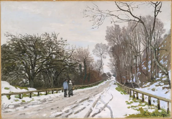 La Route de la ferme Saint-Siméon, effet de neige