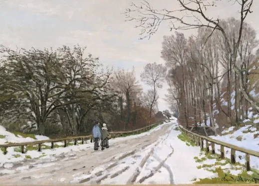 La Route de la ferme Saint-Siméon, effet de neige