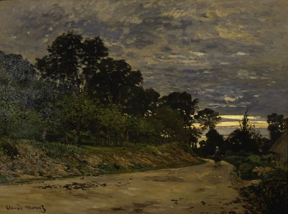 La route devant la ferme Saint-Siméon