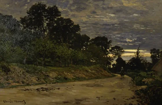 La route devant la ferme Saint-Siméon