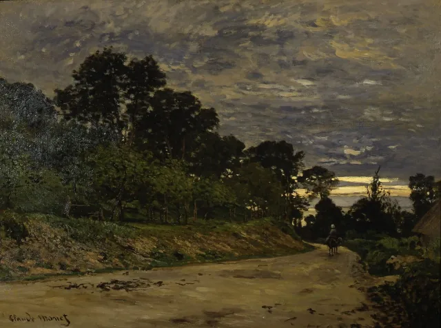 El camino ante la granja Saint-Siméon