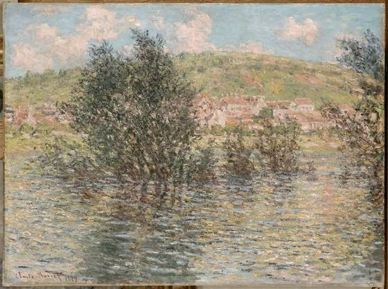 La Seine à Vétheuil, effet de soleil après la pluie