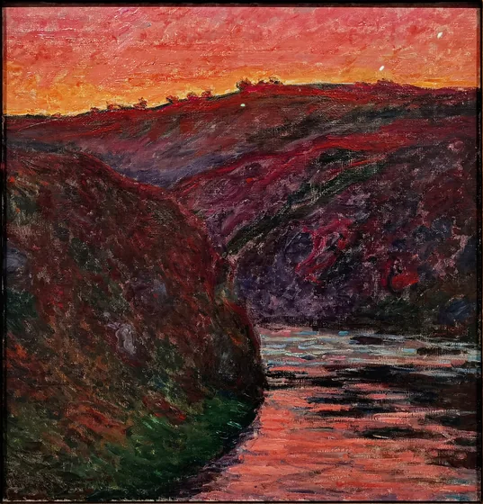 La vallée de la Creuse, soleil couchant