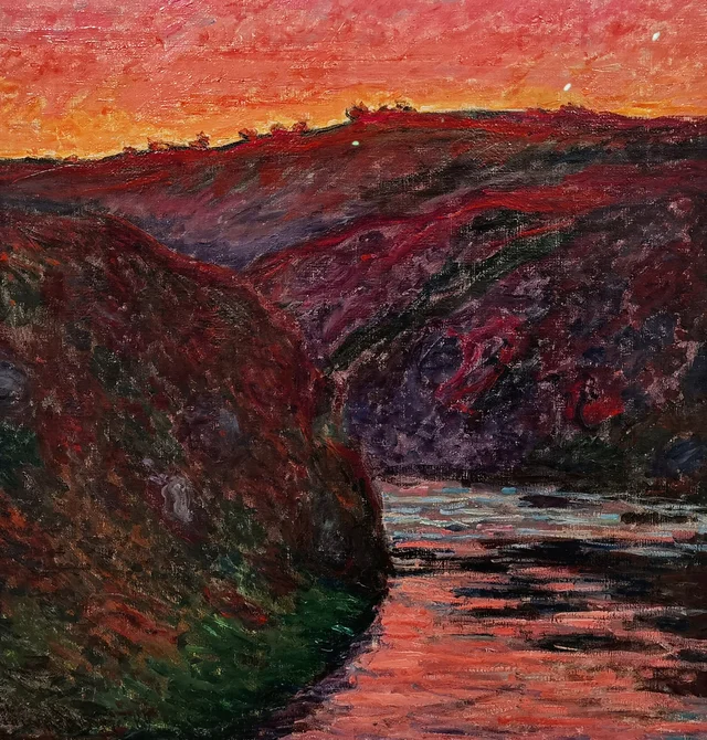 El valle del Creuse, puesta de sol