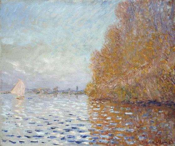 Le Bassin d'Argenteuil avec un Voilier