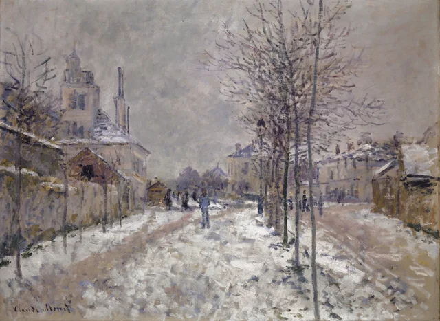 El bulevar de Pontoise en Argenteuil, nieve