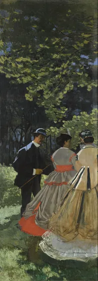 Le Déjeuner sur l'herbe, Partie gauche