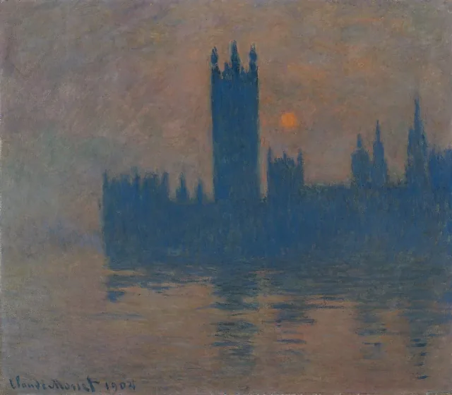 Le Parlement, coucher de soleil, Claude Monet