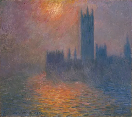 Le Parlement, coucher de soleil