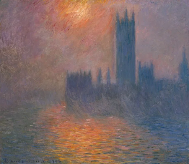 Le Parlement, coucher de soleil, Claude Monet