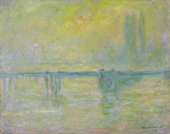Le Pont de Charing-Cross, brouillard