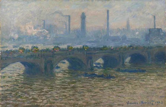 Le Pont de Waterloo, temps gris