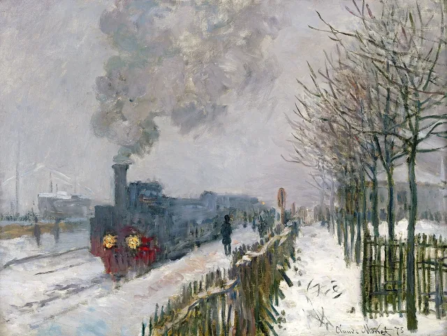 雪の中の列車