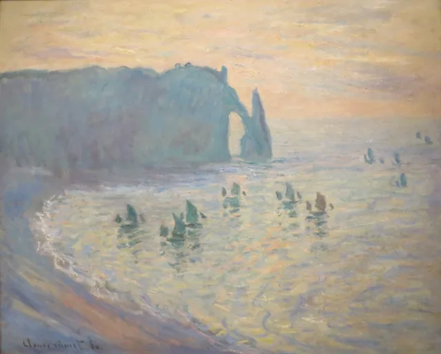 Les Falaises à Étretat, Claude Monet