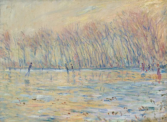 Les patineurs à Giverny