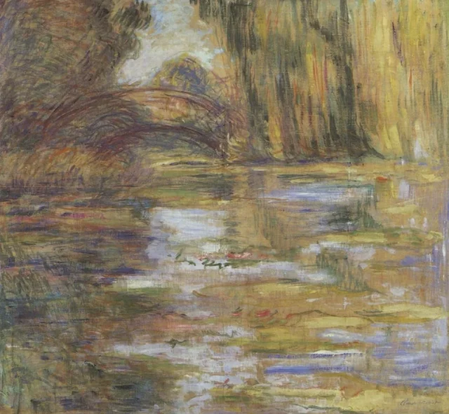 Estanque de nenúfares, el puente