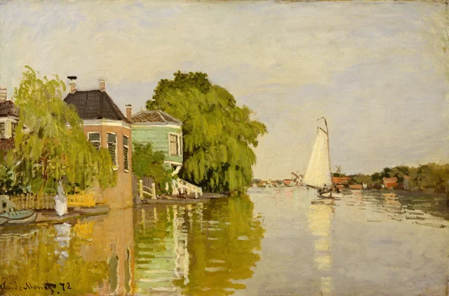 Casas en el Achterzaan, Claude Monet