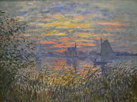 Marine avec coucher du soleil