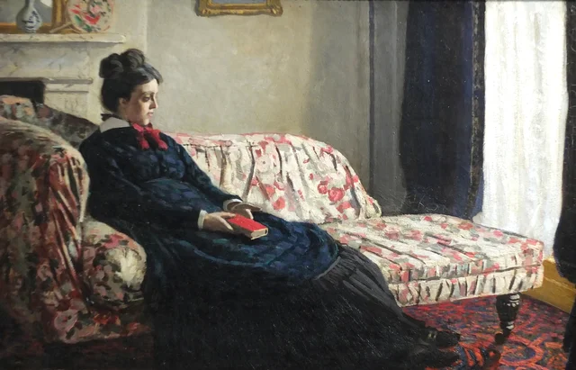 Meditación. La señora Monet en el canapé