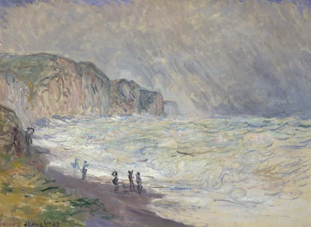 Mer agitée à Pourville, Claude Monet