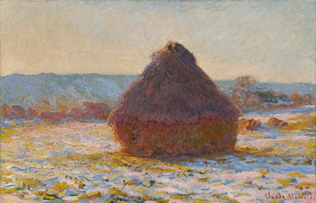 Meule, effet de neige, soleil, Claude Monet