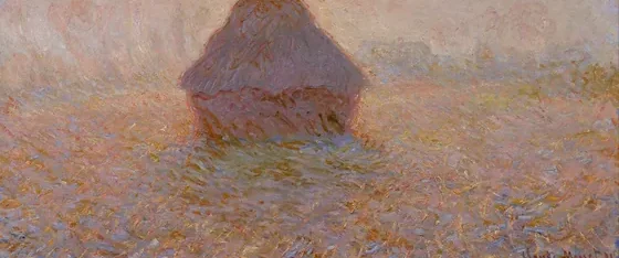 Meule, soleil dans la brume