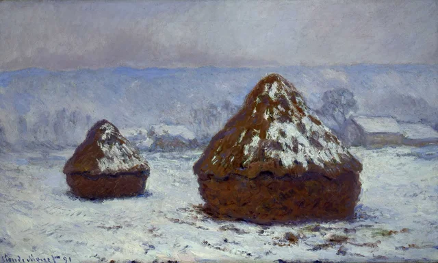 Meules, Effet de neige, Claude Monet