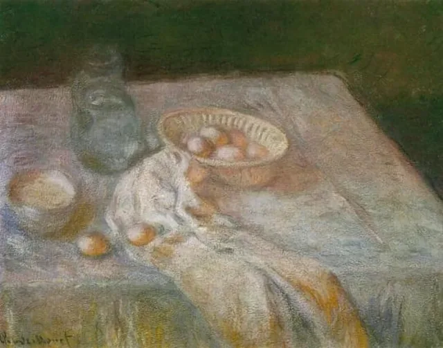 Nature morte aux œufs, Claude Monet