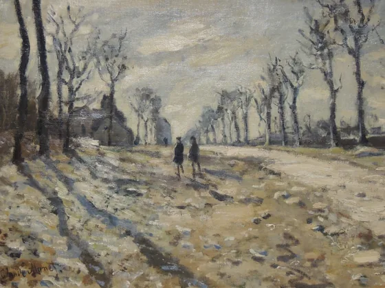 Neige au soleil couchant