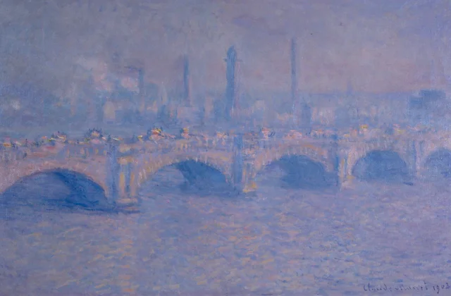 Pont de Waterloo, effet de soleil, Claude Monet