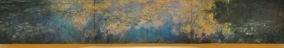 Reflets de nuages sur l'étang aux nénuphars