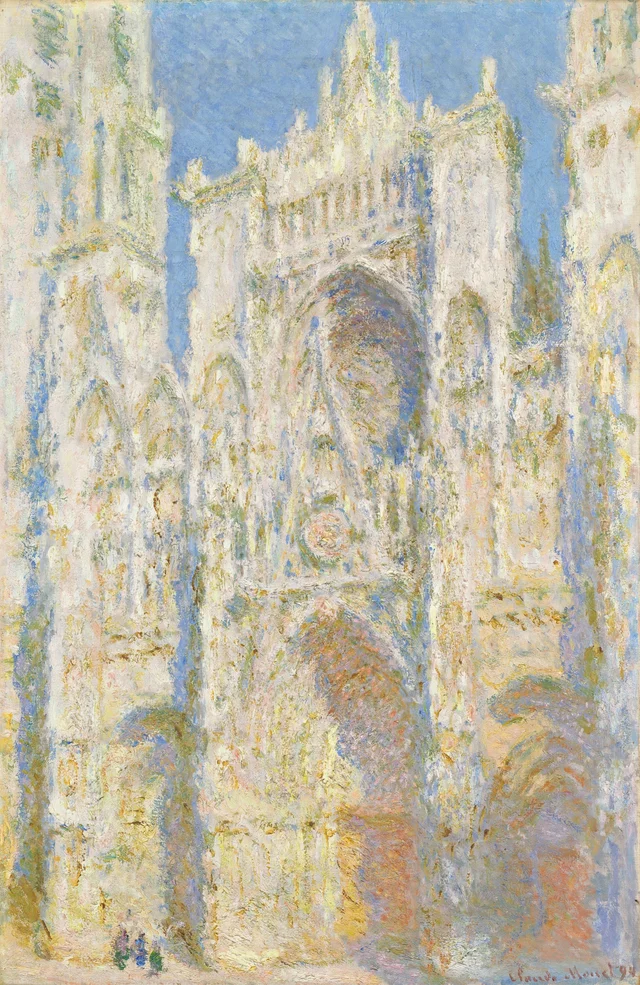 Rouen Cathedral, West Façade, Sunlight, Claude Monet