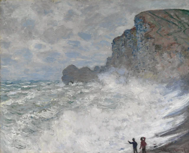 Rough weather at Étretat, Claude Monet