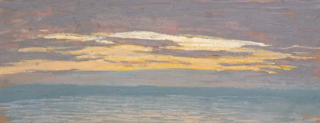 Puesta de sol sobre el mar