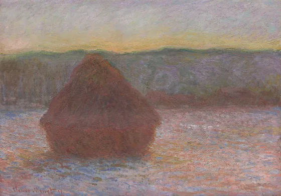 Stack of Wheat (Thaw, Sunset)