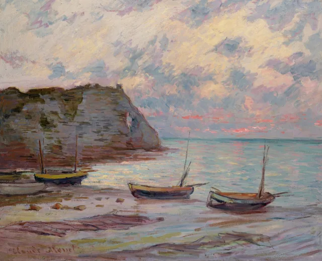 Pôr do sol em Étretat