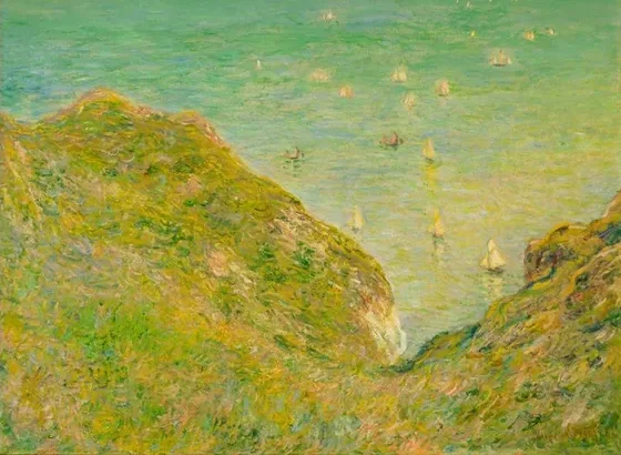 Sur la falaise de Pourville, temps clair