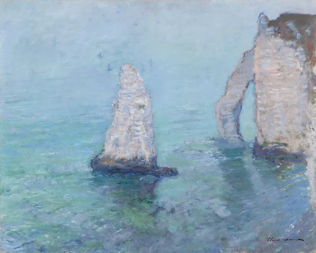 The Rock Needle and Porte d'Aval, Étretat, Claude Monet
