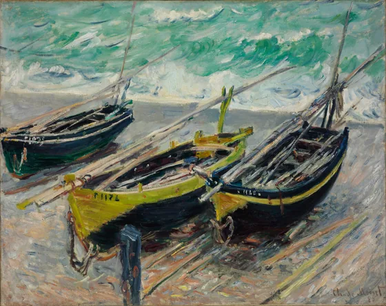 Trois Bateaux de pêche