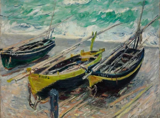 Trois Bateaux de pêche