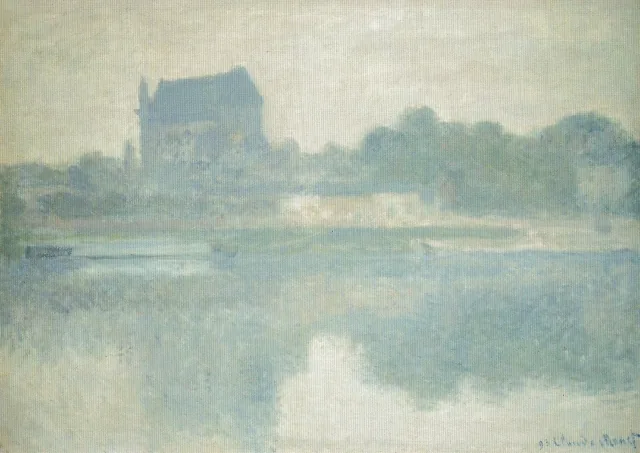 Vernon Church, Fog, Claude Monet