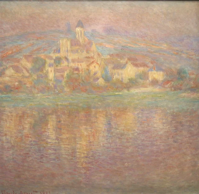 Vétheuil, soleil couchant, Claude Monet